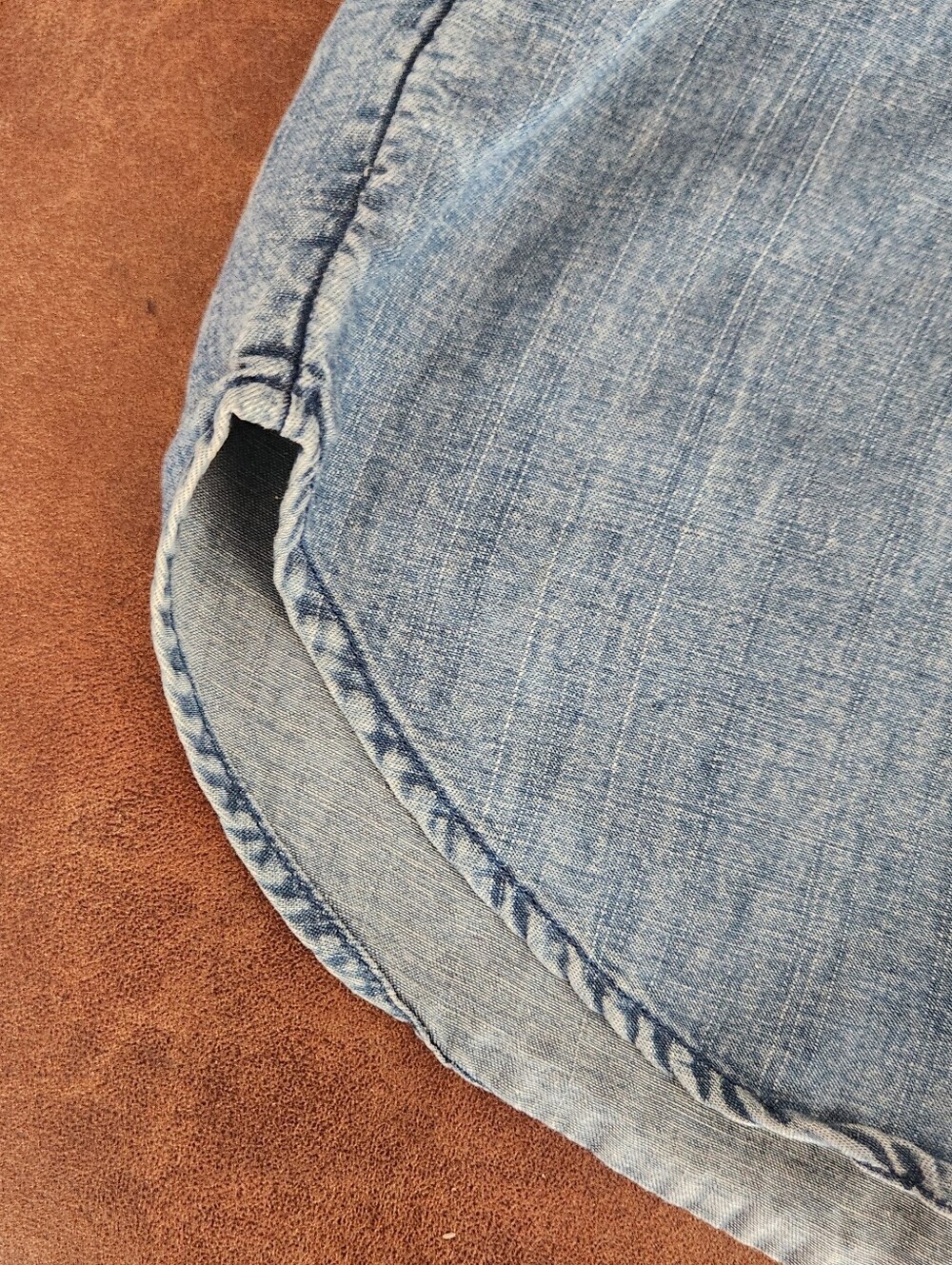 LOFT Sleeveless Chambray Tunic - Picture 2 of 7